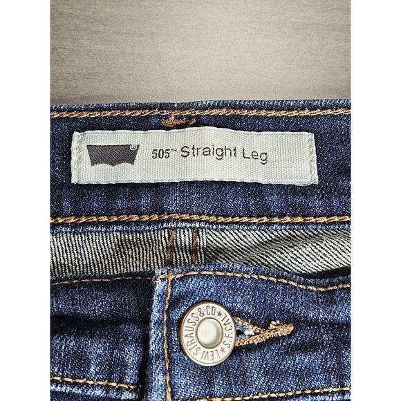 Levi's 505 Womens Straight Leg Jeans Size 12M Blue Mid-Rise 5 Pockets W31 L32 - Picture 5 of 7